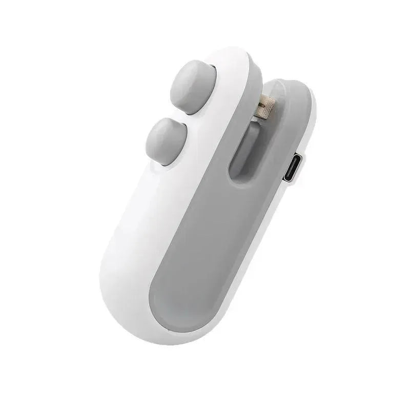 Rechargeable 2-in-1 Mini Bag Sealer & Cutter – Portable Food Sealing Machine