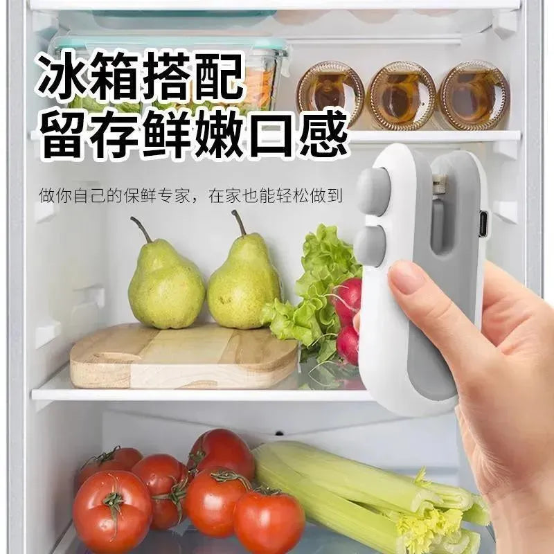 Rechargeable 2-in-1 Mini Bag Sealer & Cutter – Portable Food Sealing Machine