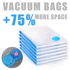 5Pcs Vacuum Storage Bags with Hand Pump – Space Saver