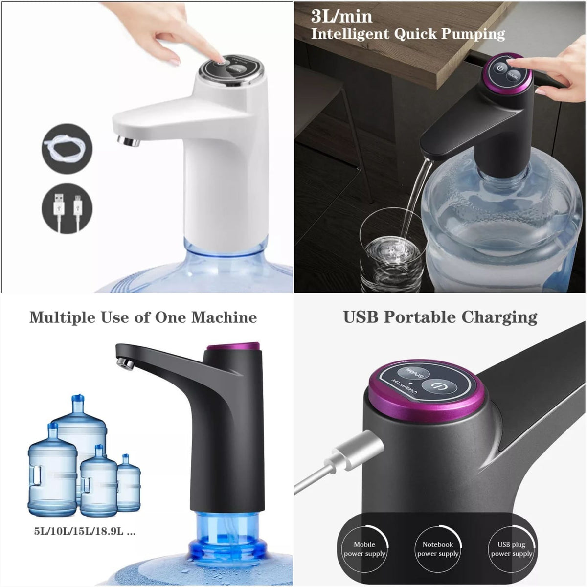 Rechargeable Automatic Water Dispenser – One Touch Electric Pump