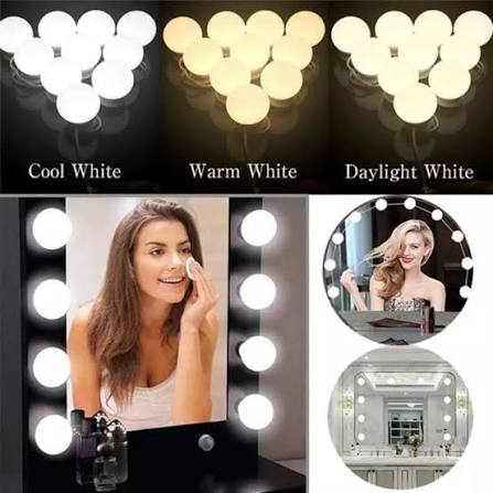 10 Bulbs Mirror Vanity Light – 3 Lighting Modes