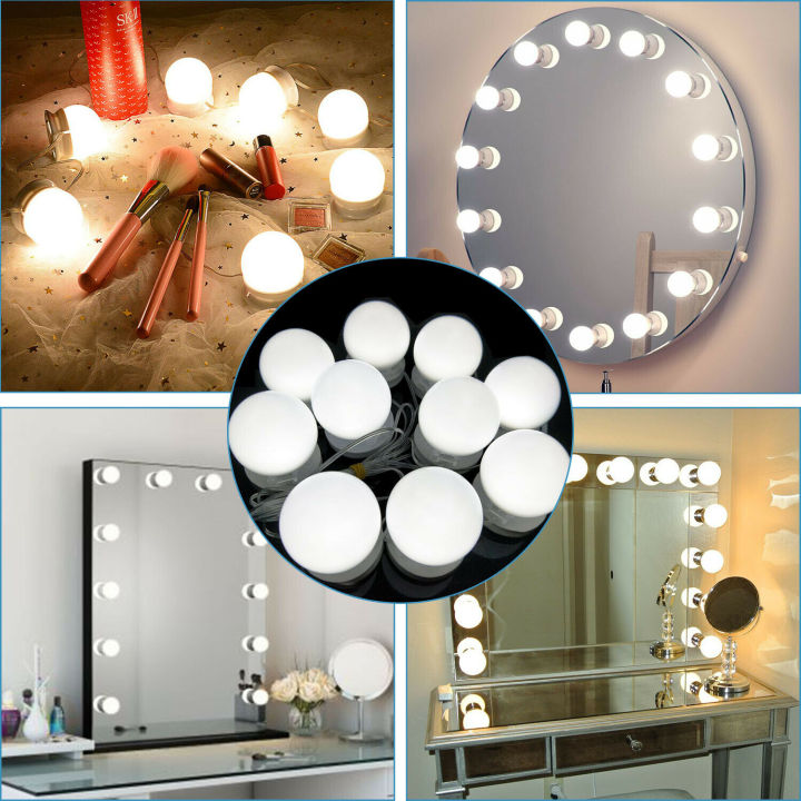10 Bulbs Mirror Vanity Light – 3 Lighting Modes
