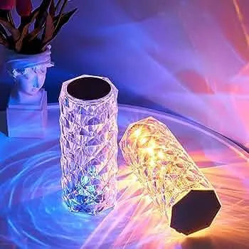 Rechargeable Rose Diamond Table Lamp with Remote – 16 RGB Colors