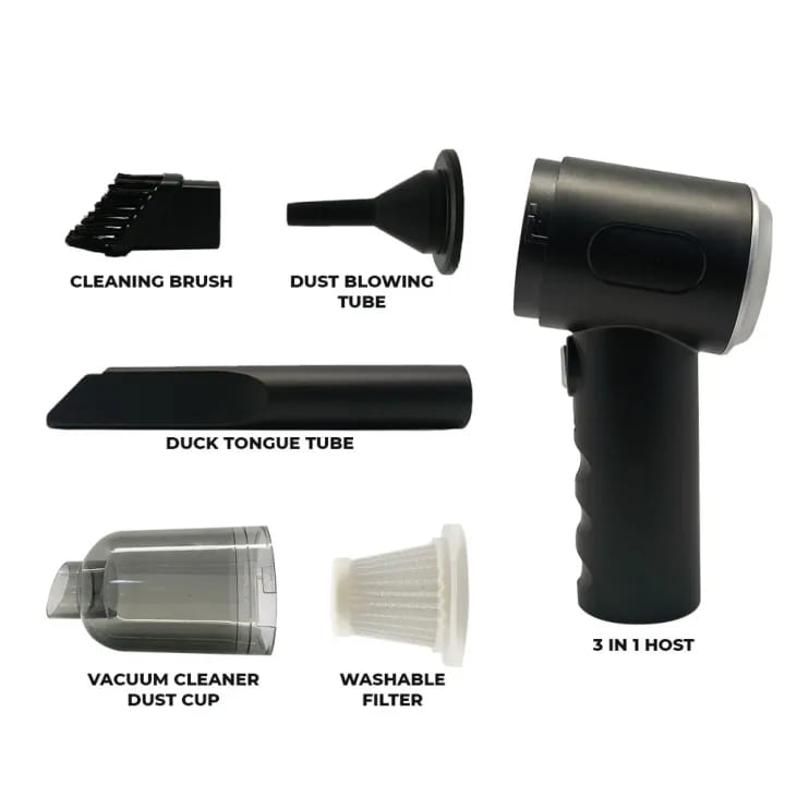 3-in-1 Cordless Car Vacuum Cleaner & Air Blower