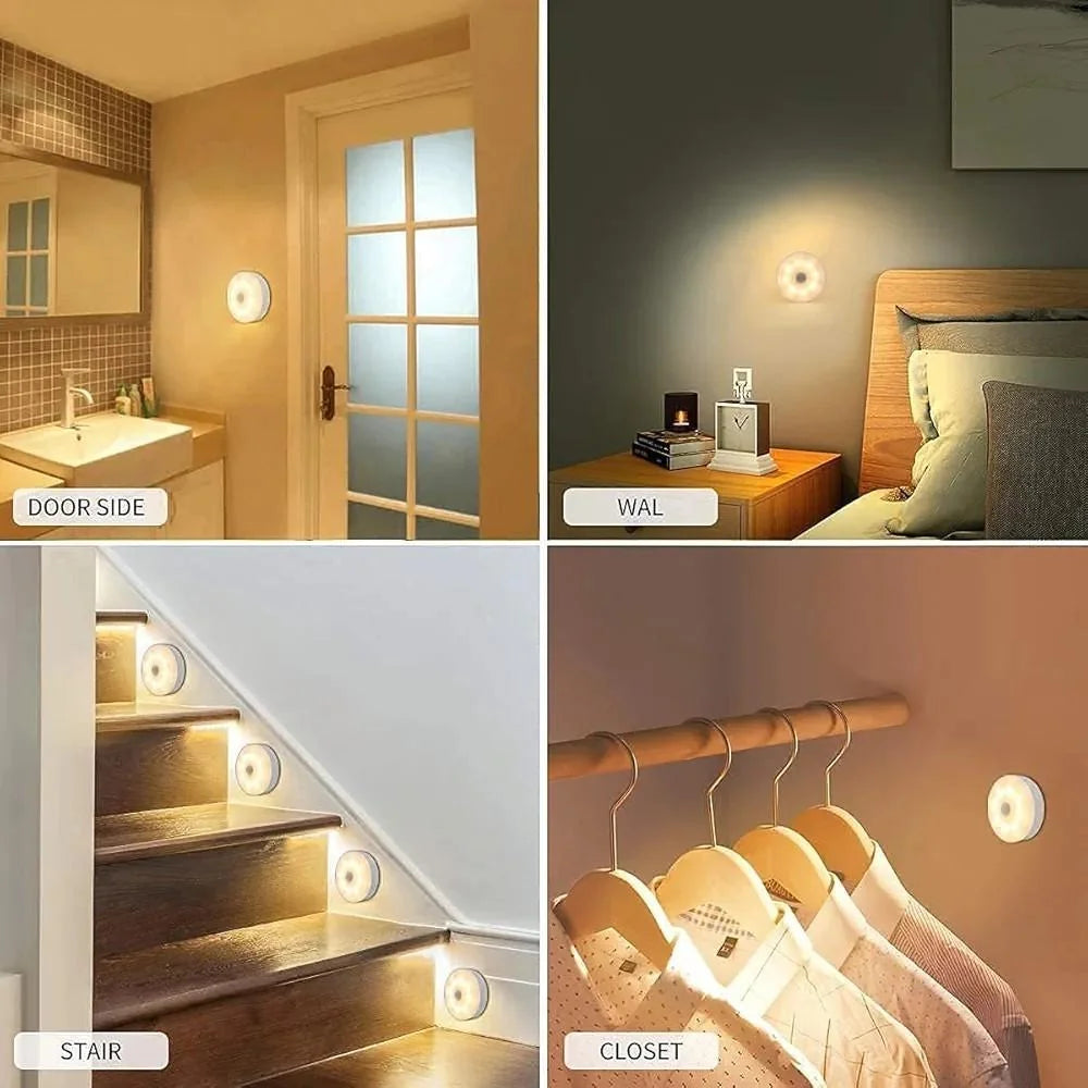 Rechargeable Wireless Motion Sensor Night Light – 8 LED Multipurpose Lamp