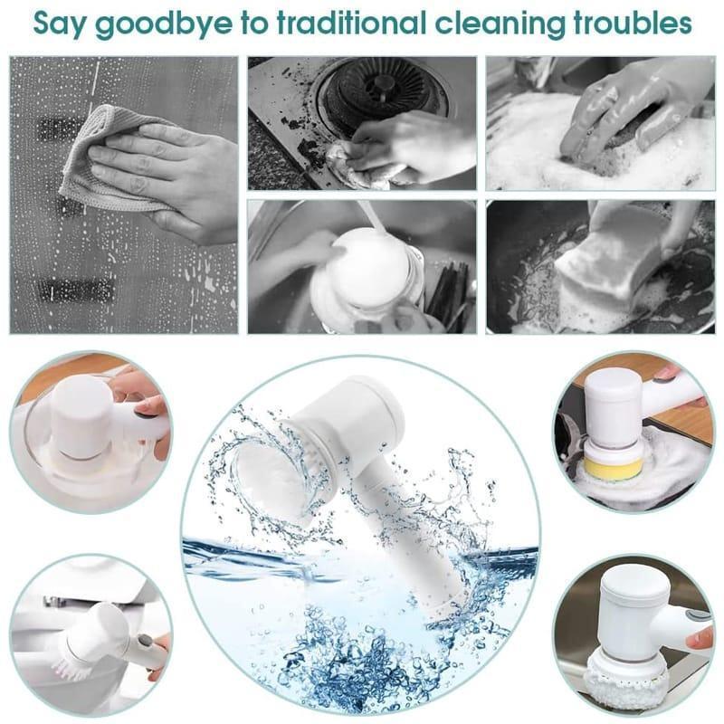 Rechargeable Electric Spin Scrubber – Multi-Functional Cleaning Brush