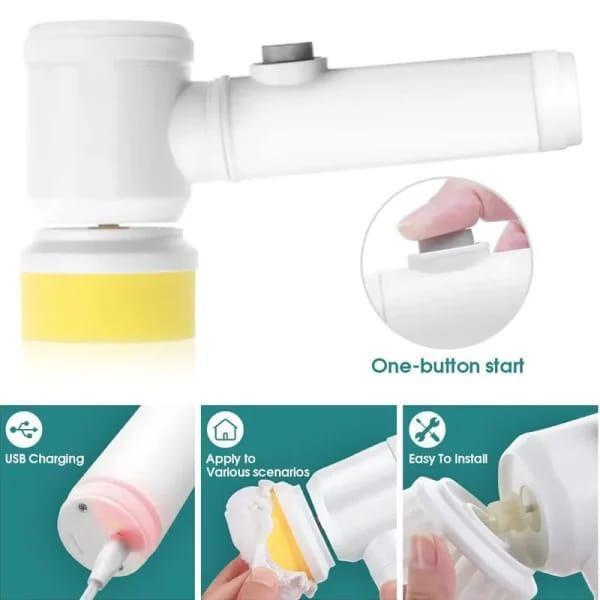 Rechargeable Electric Spin Scrubber – Multi-Functional Cleaning Brush