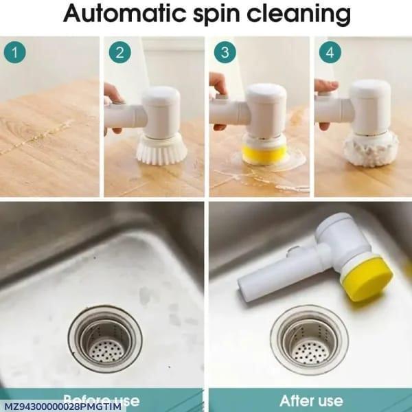 Rechargeable Electric Spin Scrubber – Multi-Functional Cleaning Brush